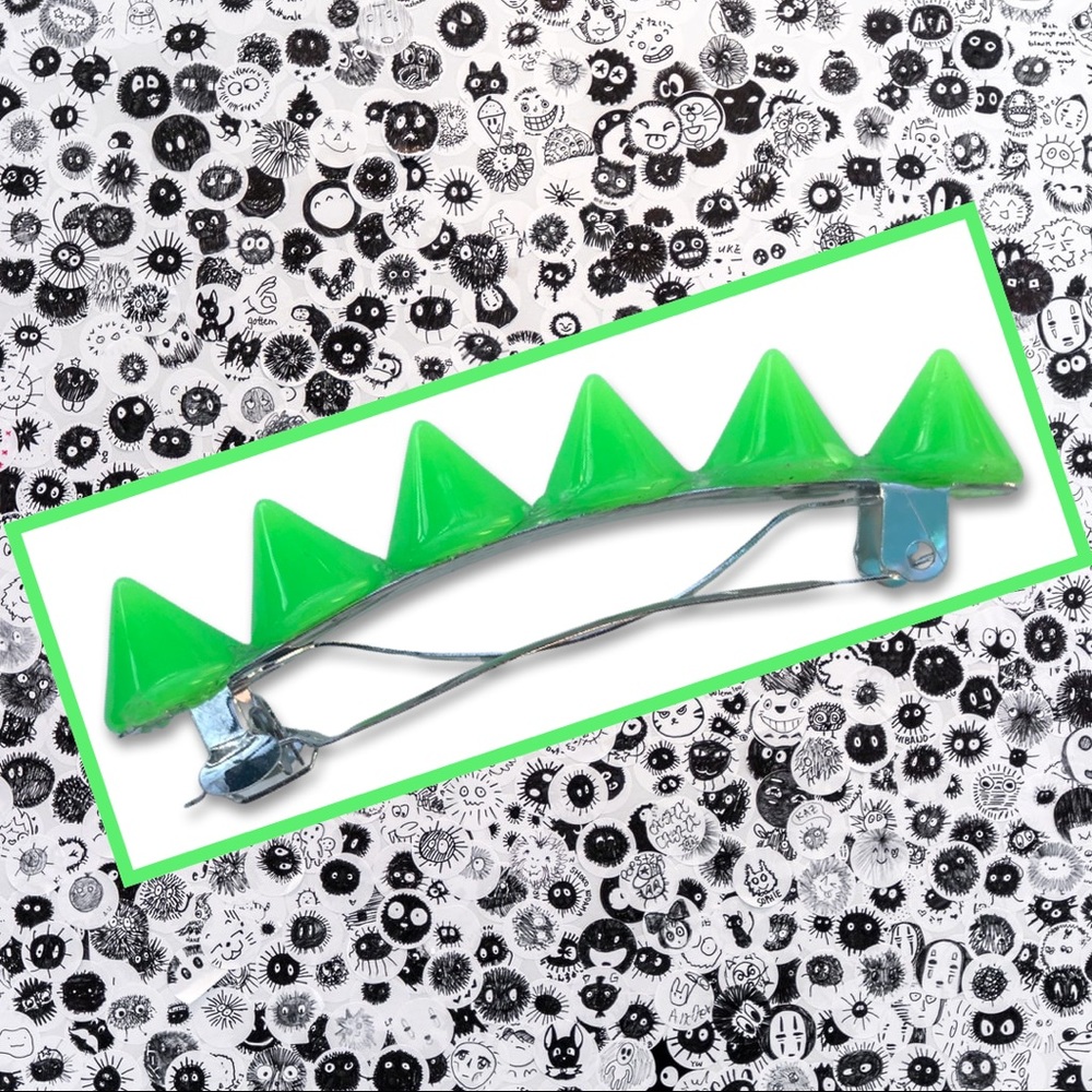 Neon Green Spike Hair Clip